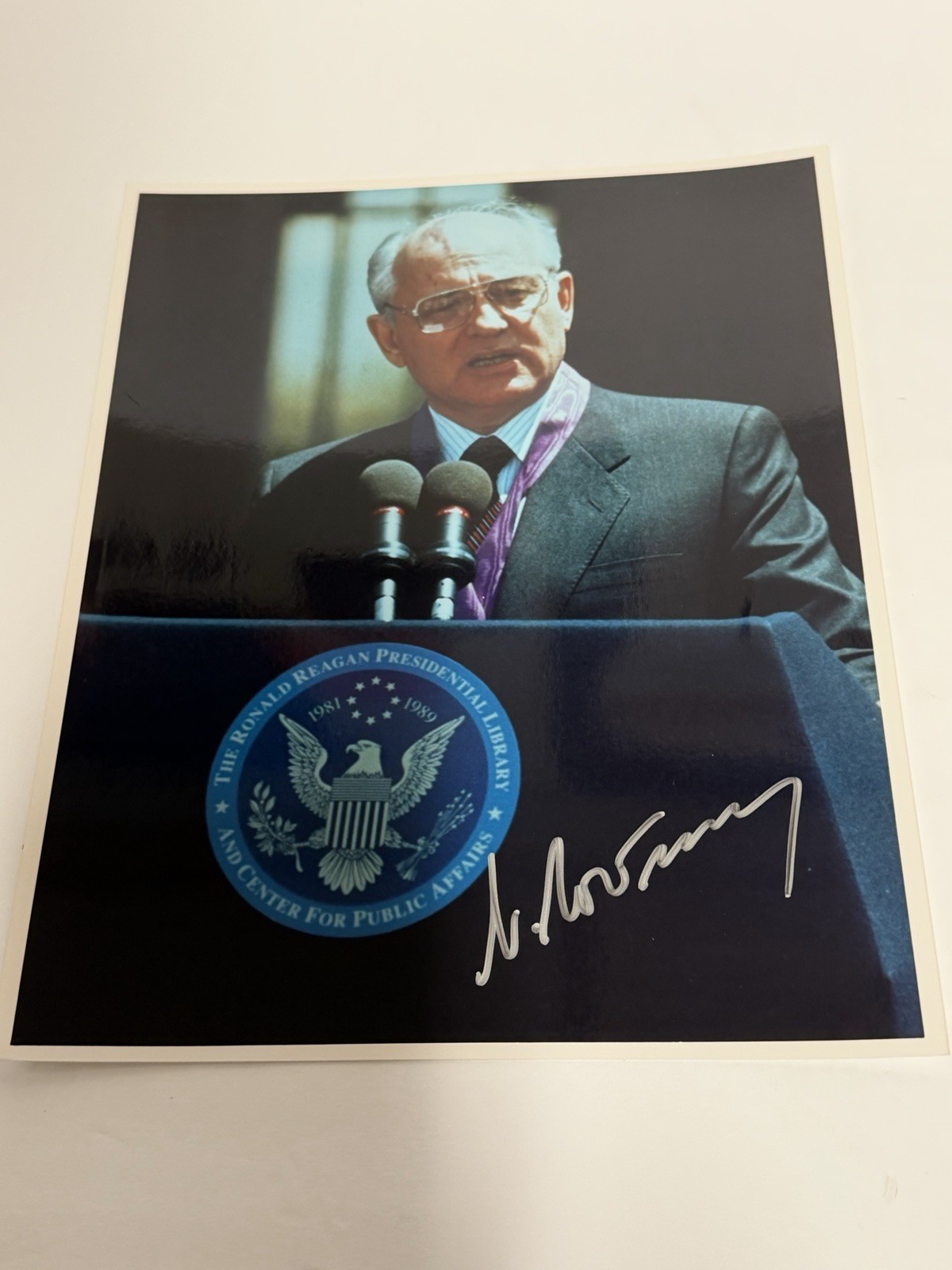 Mikhail Gorbachev AUTOGRAPHED 8 x 10 Photo W/COA Soviet Leader Ended Cold War