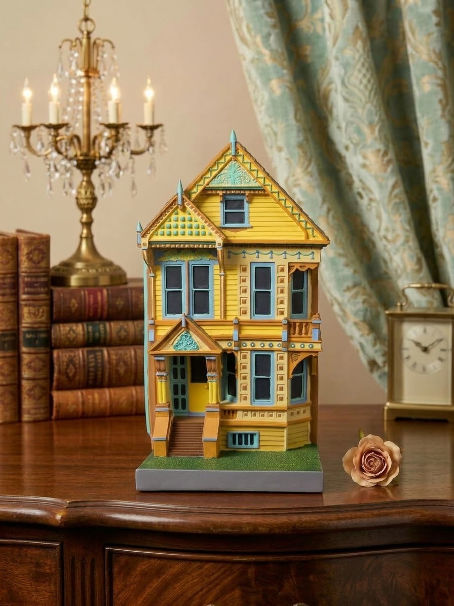 Vintage Geo Z Lefton Victorian Queens KATHERINE Mini House Building #10530 Boxed