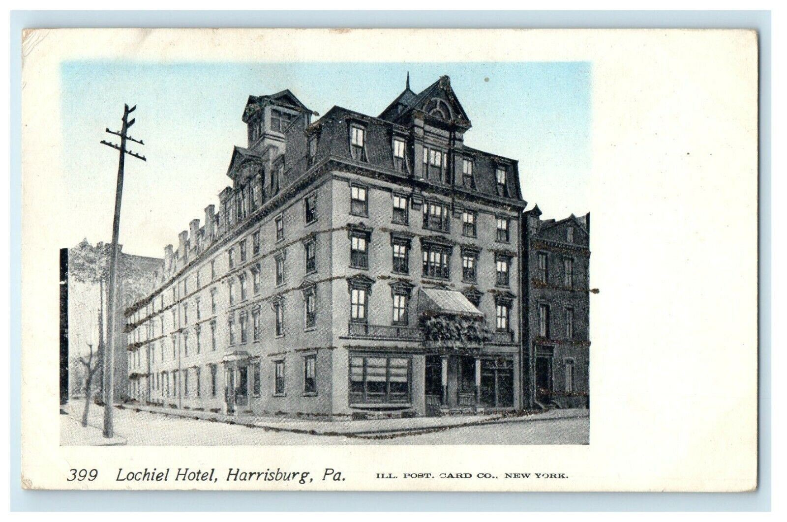 c1905 Lochiel Hotel Building Harrisburg Pennsylvania PA Undivided Back Postcard