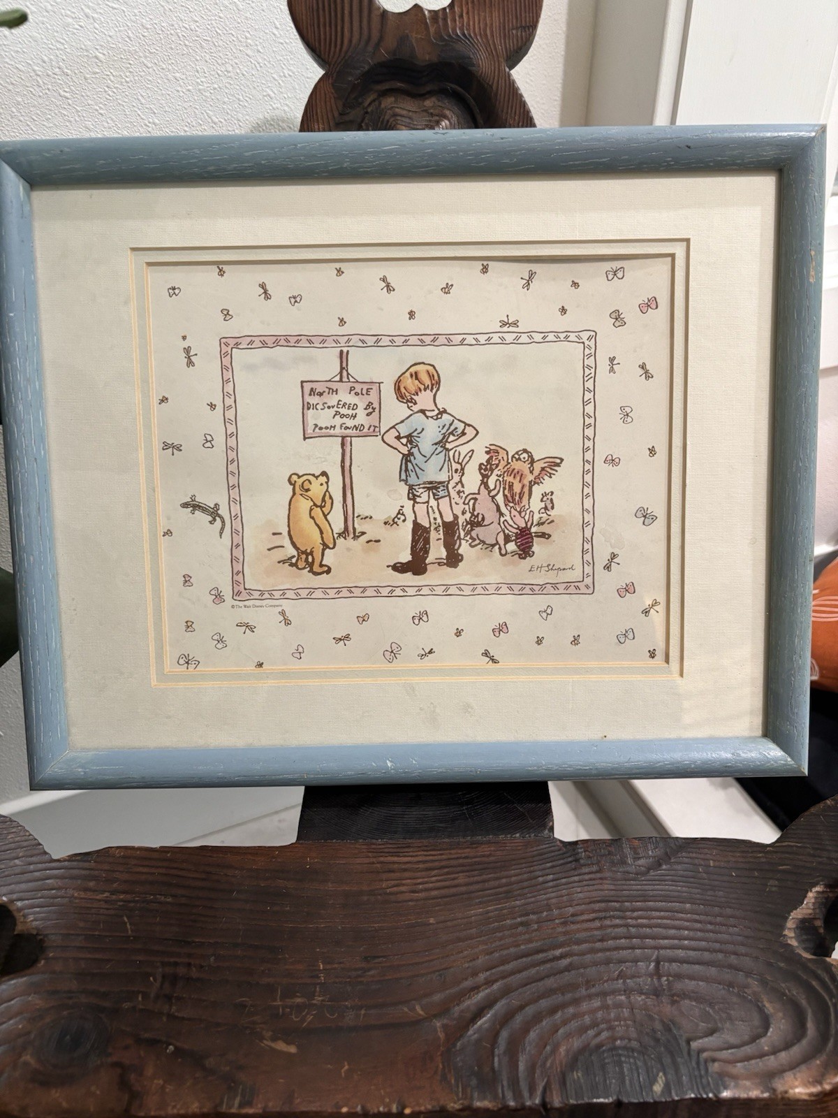 Disney Winnie the Pooh E.H. Shepard North Pole Framed Print Classic Pooh Vintage