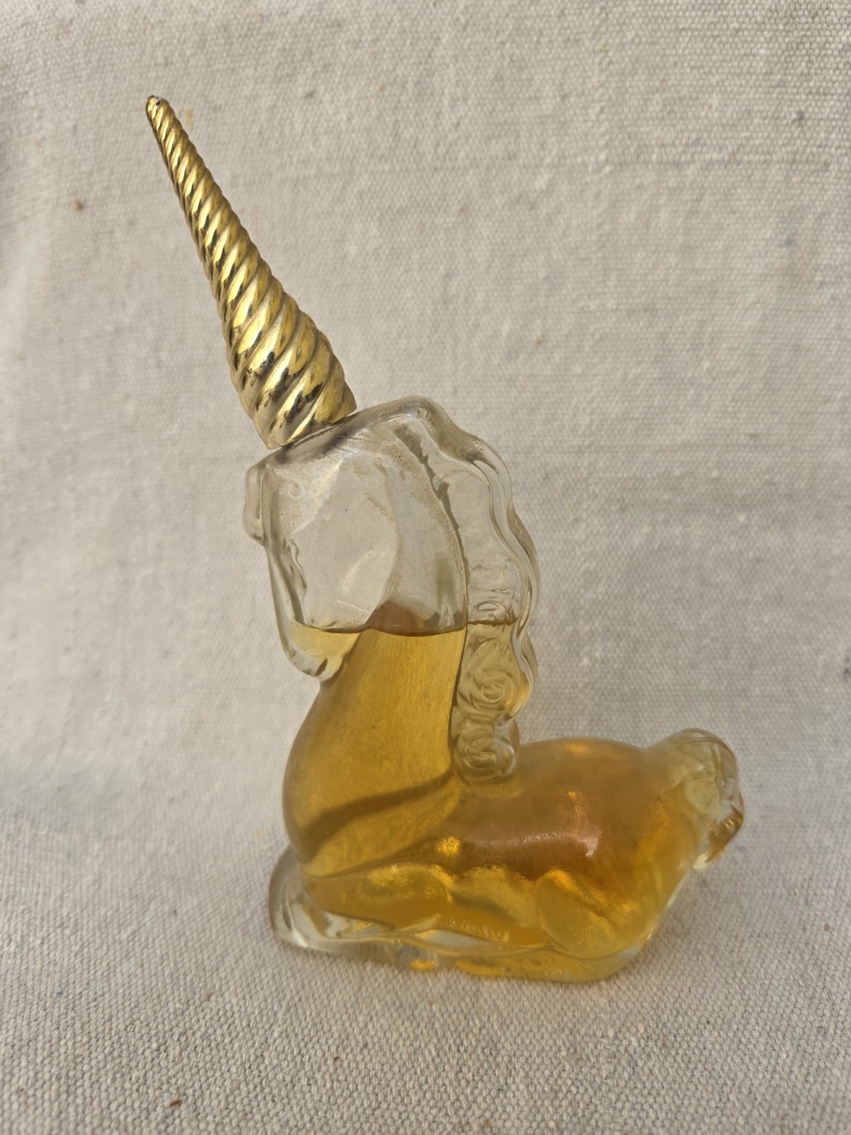 Vintage Avon Field Flowers Glass Unicorn Perfume Cologne Bottle