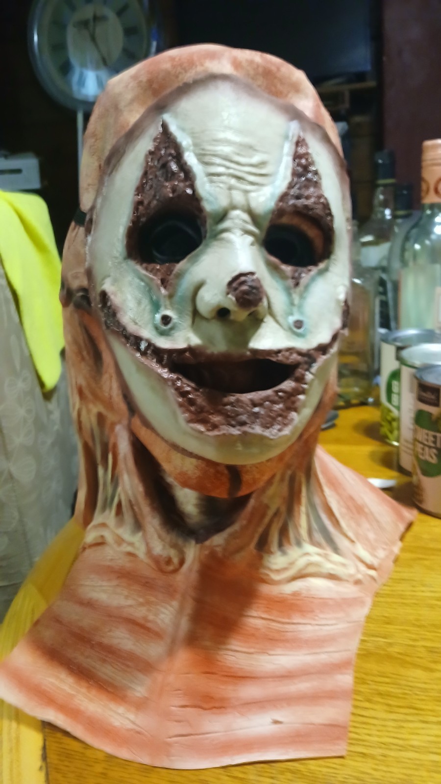 Clown Skinner/ Removable Mask Nwot Halloween Mask Scary Ghoulish Productions