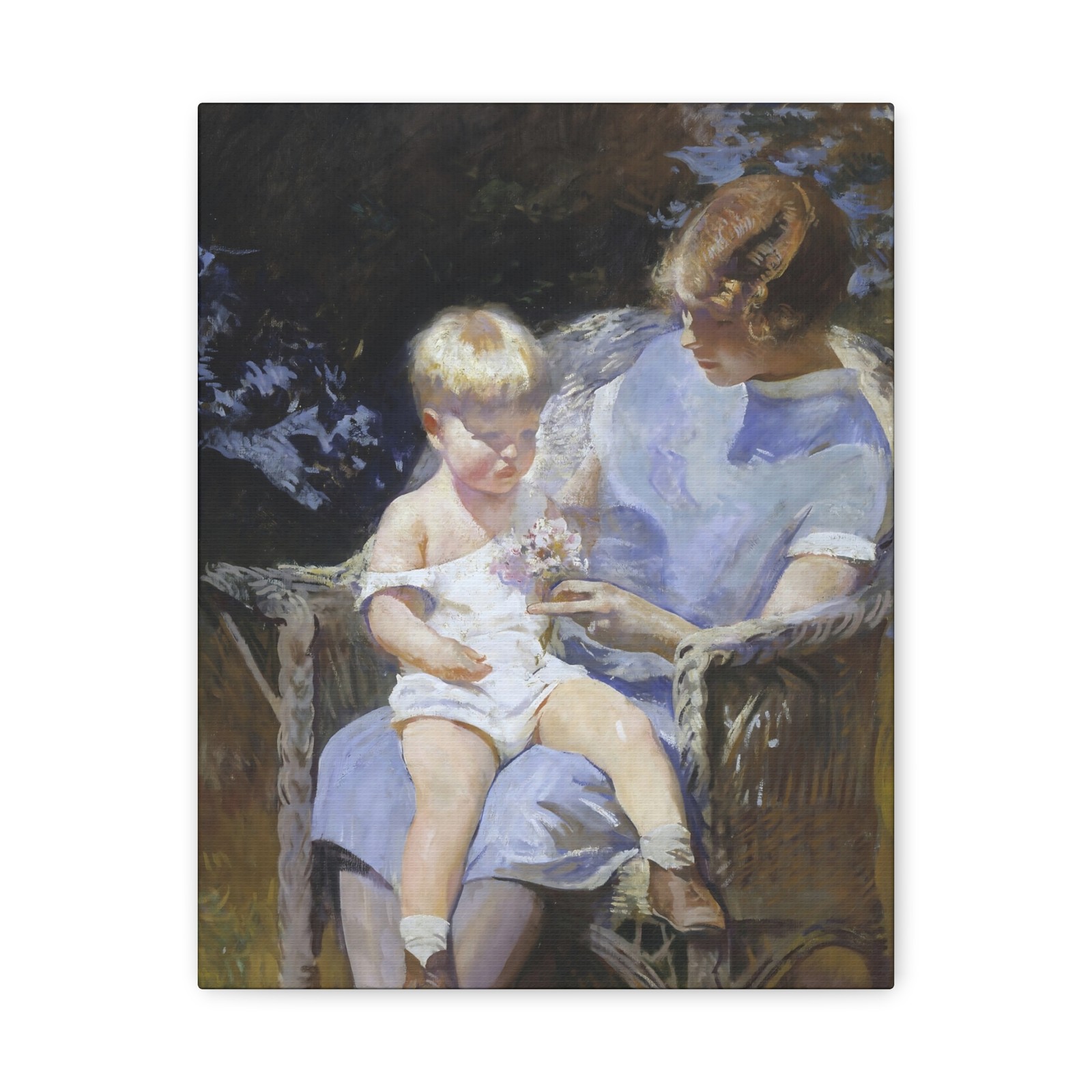 Edmund C. Tarbell - Marjorie and Little Edmund - 1928 - Canvas Wall Art