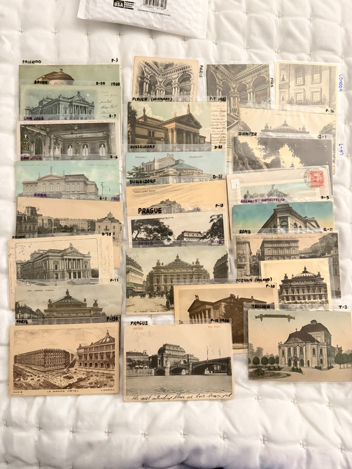 50 Vintage Theaters Postcards Mixed Lots Mostly opera theaters Random lots