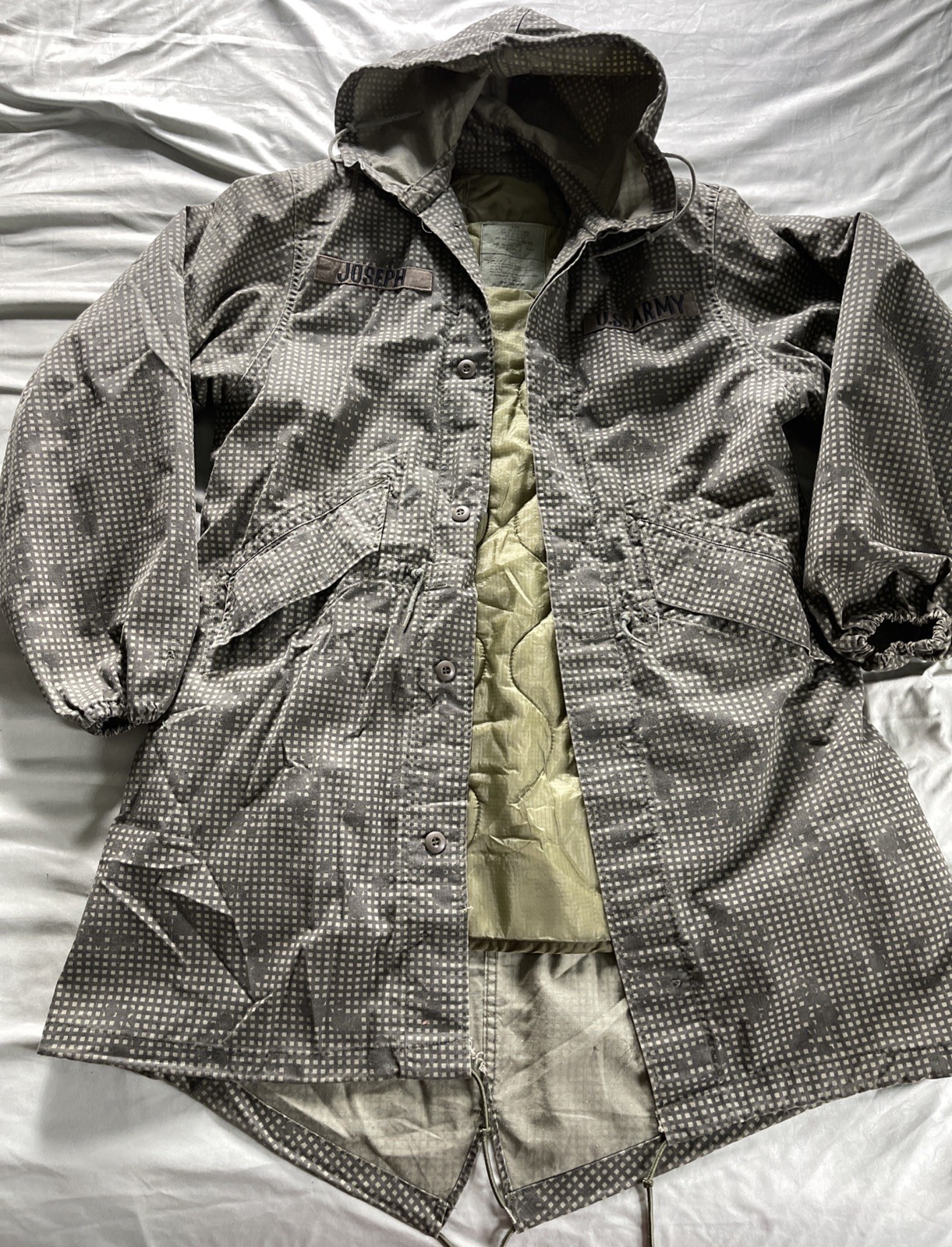 Authentic Vintage US Army Desert Night Camo Parka DNC Grid Medium NATO 7080/9404