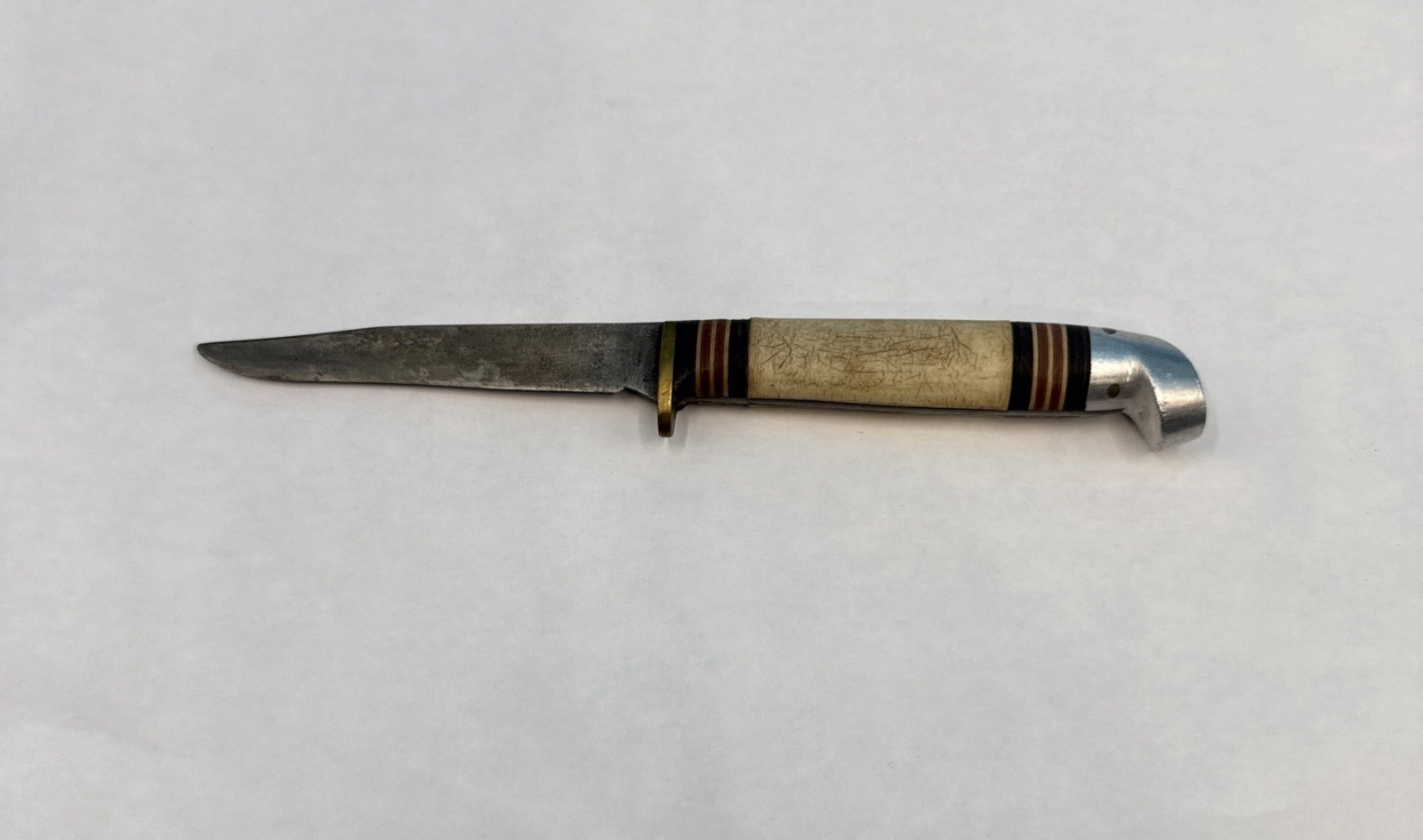 Vintage 1950s - 1960s Western Bird & Trout Knife Boulder Colo USA Bone Handle