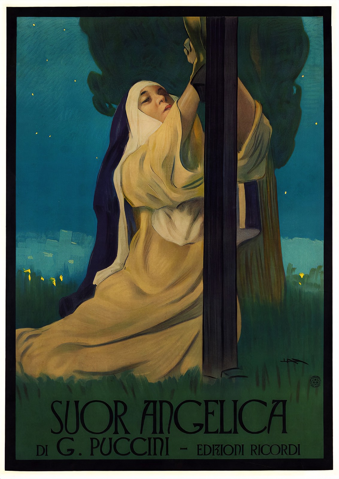 🎨 Suor Angelica by G. Puccini Poster - Vintage 1910s Opera Art Print 24x36” 🎶