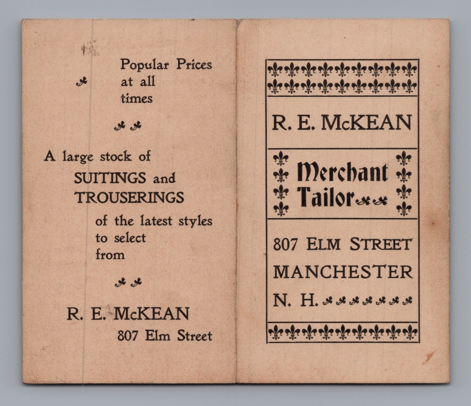 RARE 1897 Manchester NH Fire Alarm Box Guide Pocket Calendar Amoskeag Mills
