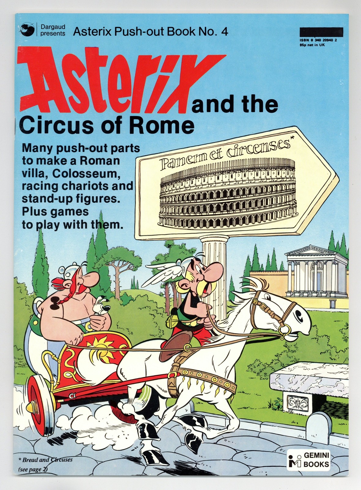 Asterix Push-Out Book #4 VF 8.0 1977