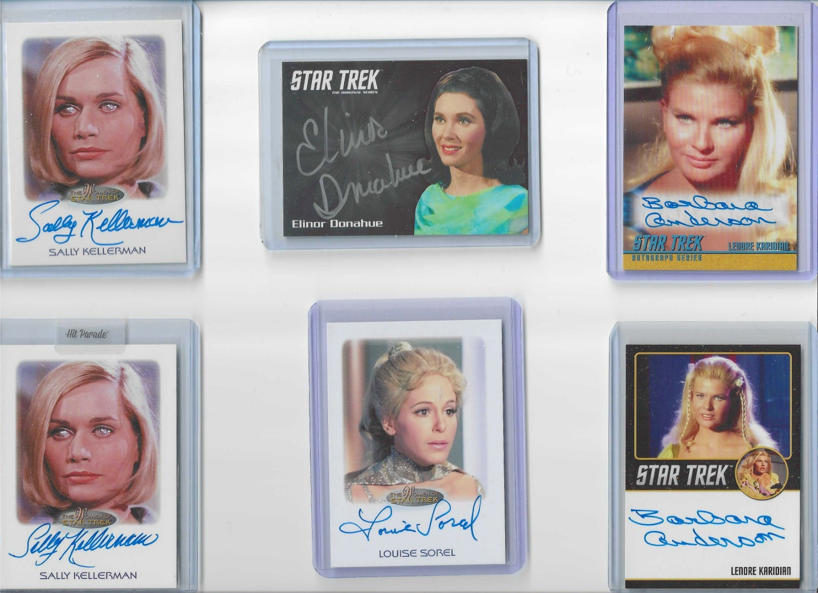 LOT of 18 Star Trek Autographed Cards TOS, TNG, Voyager, Discovery, DS9, Prodigy