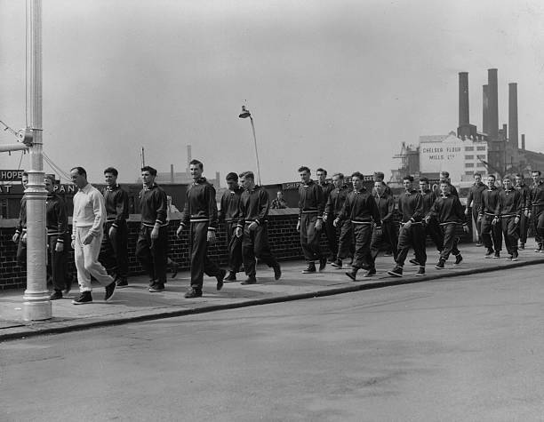 Chelsea Football Club begin training for forthcoming season - 1955 Old Photo 1