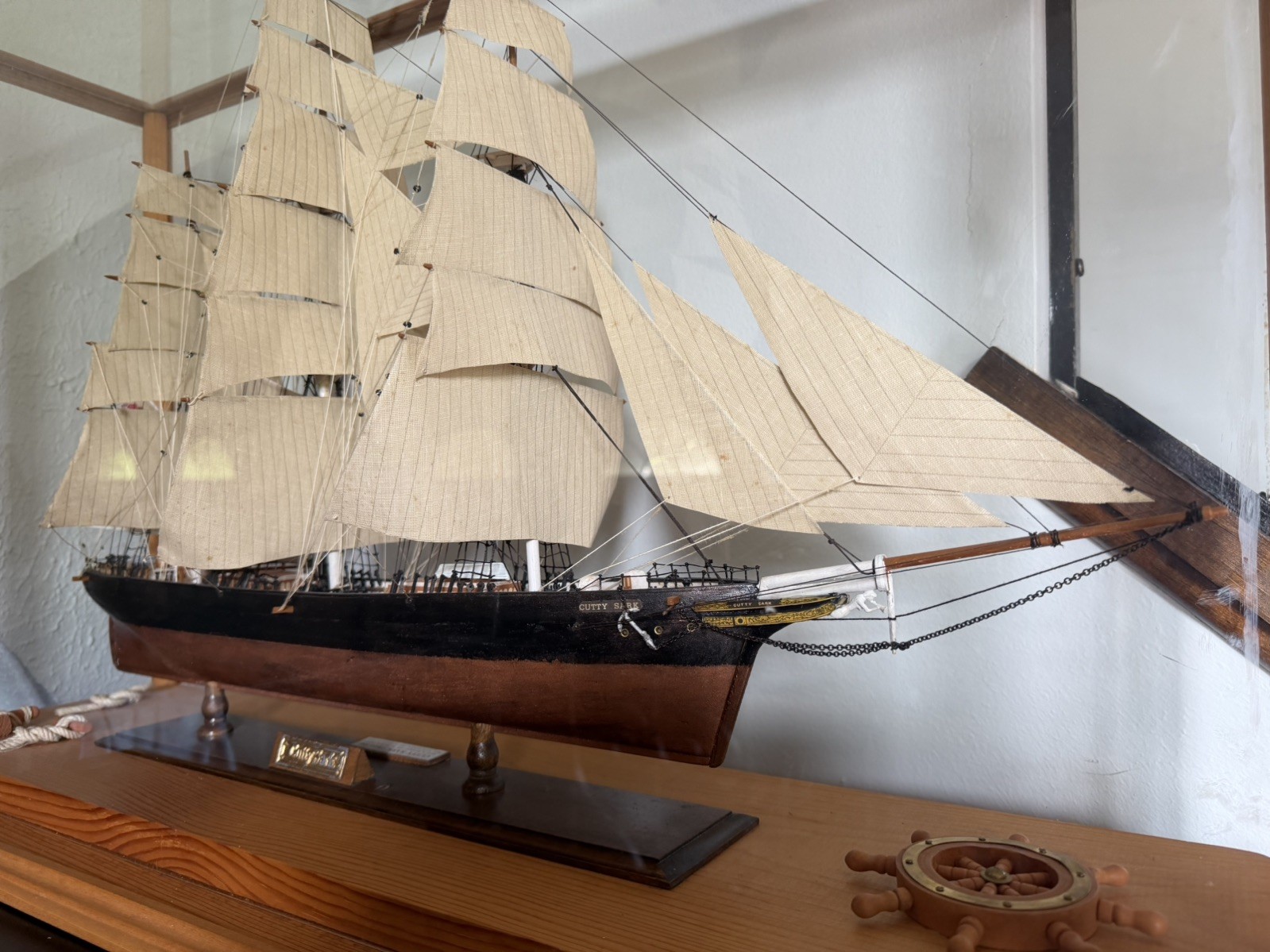 Wooden ship model assembled CUTTY SARK, clipper ship