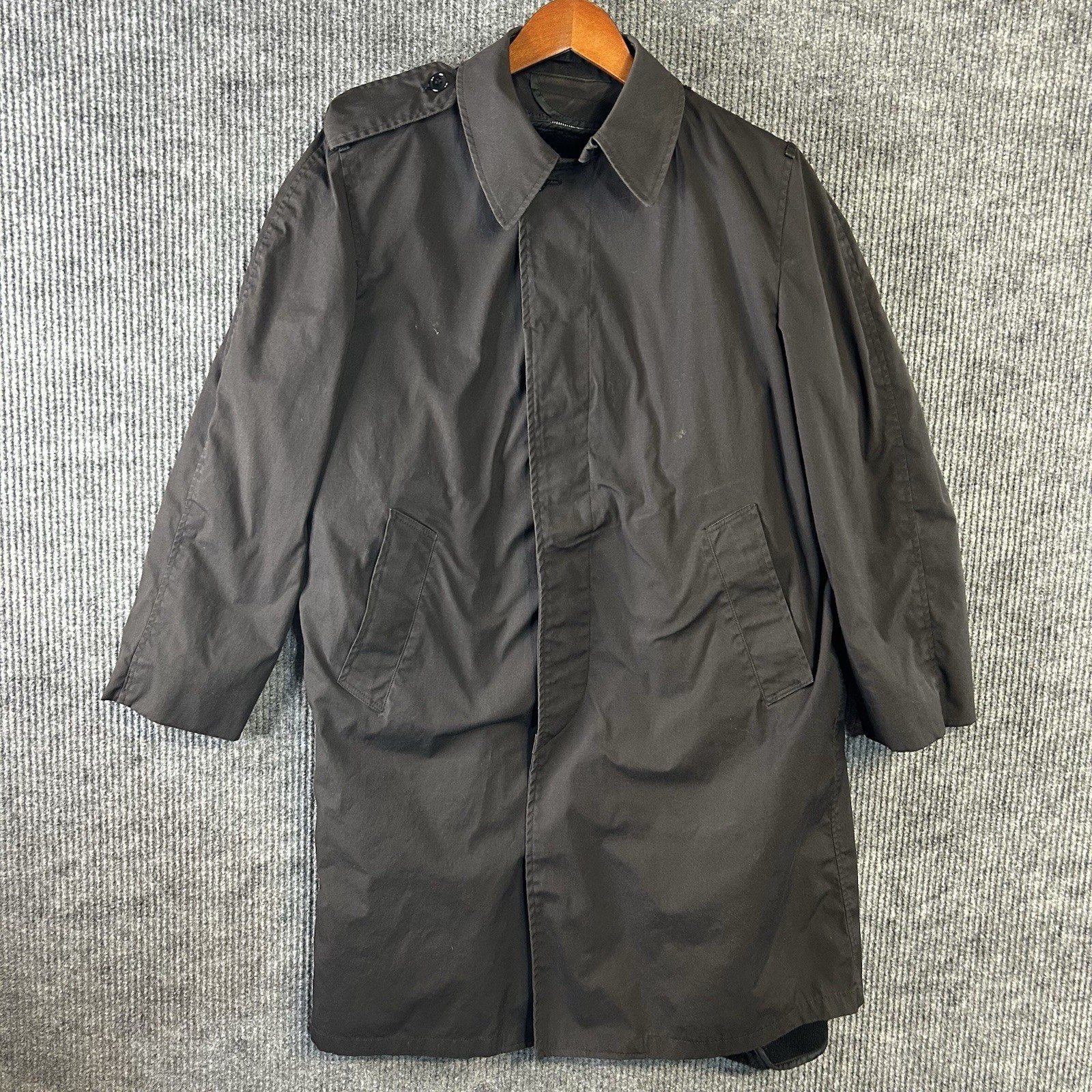 Vintage Military All Weather Coat With Liner Men’s 36S Black