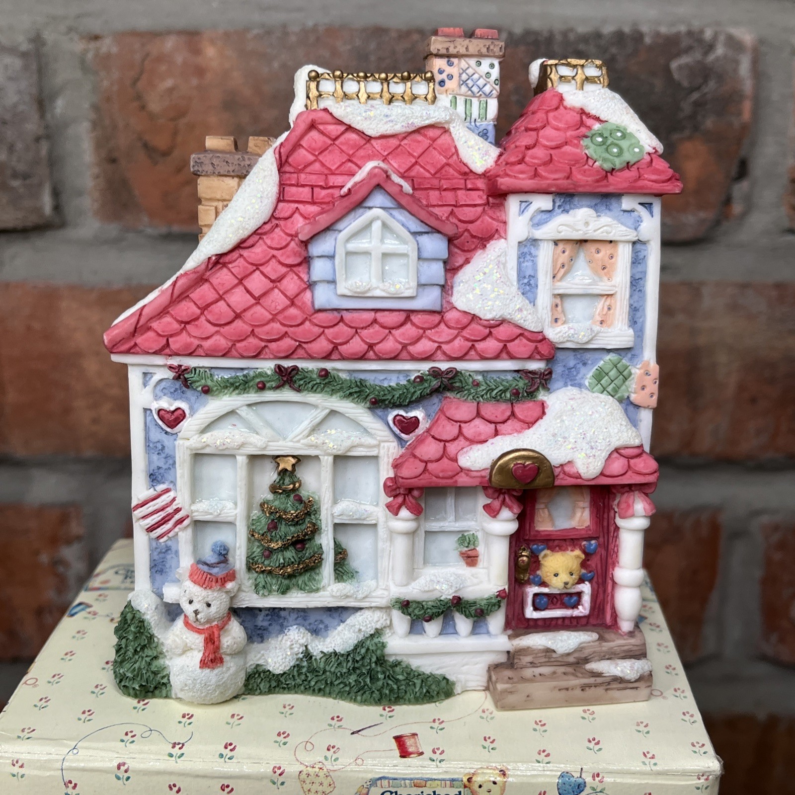 CHERISHED TEDDIES 352667 Our Cherished Neighbearhood Christmas House (1998) NIB