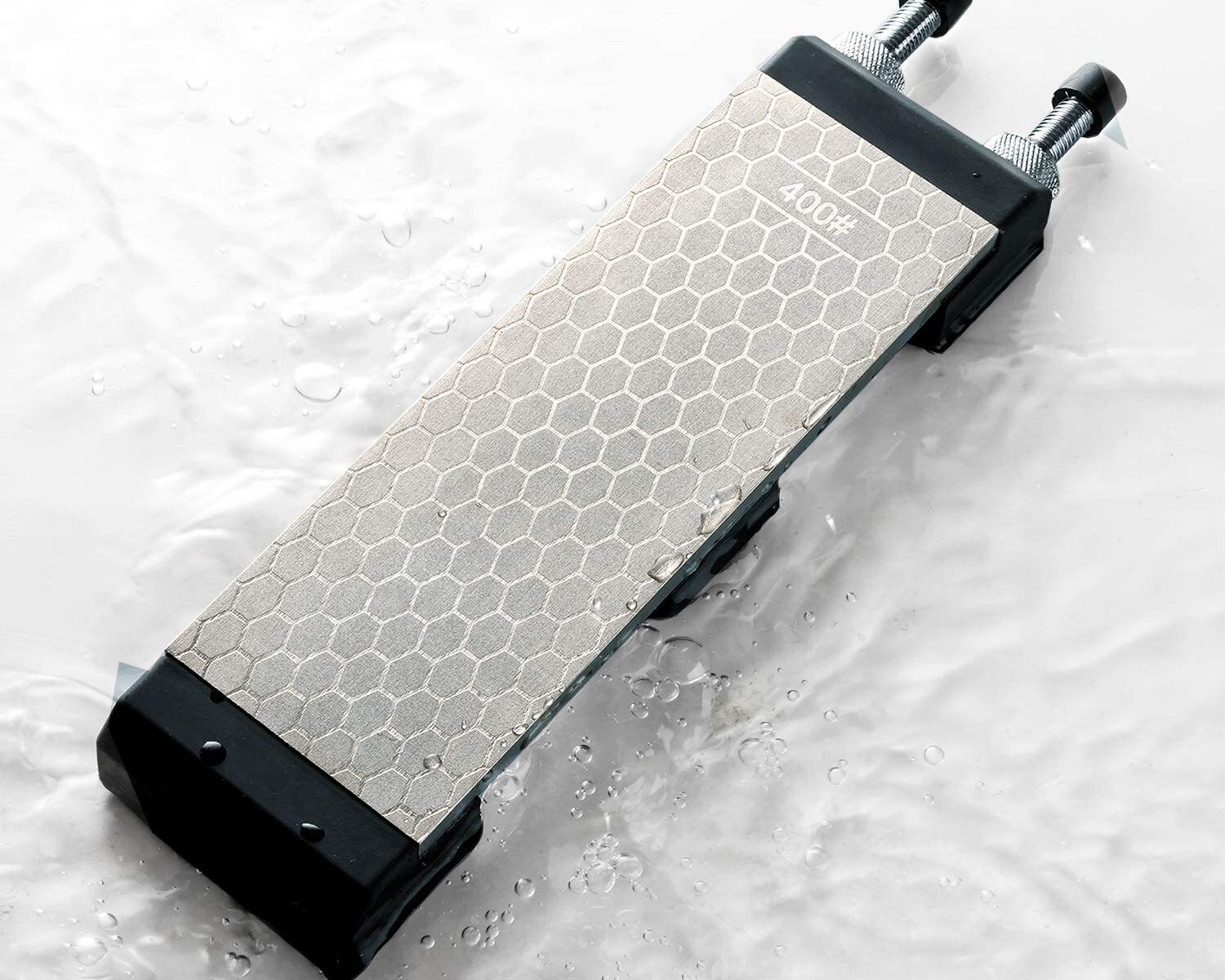 8 inch Diamond Sharpening Bench Stone Knife Sharpener Double Sided 400/1000 Grit