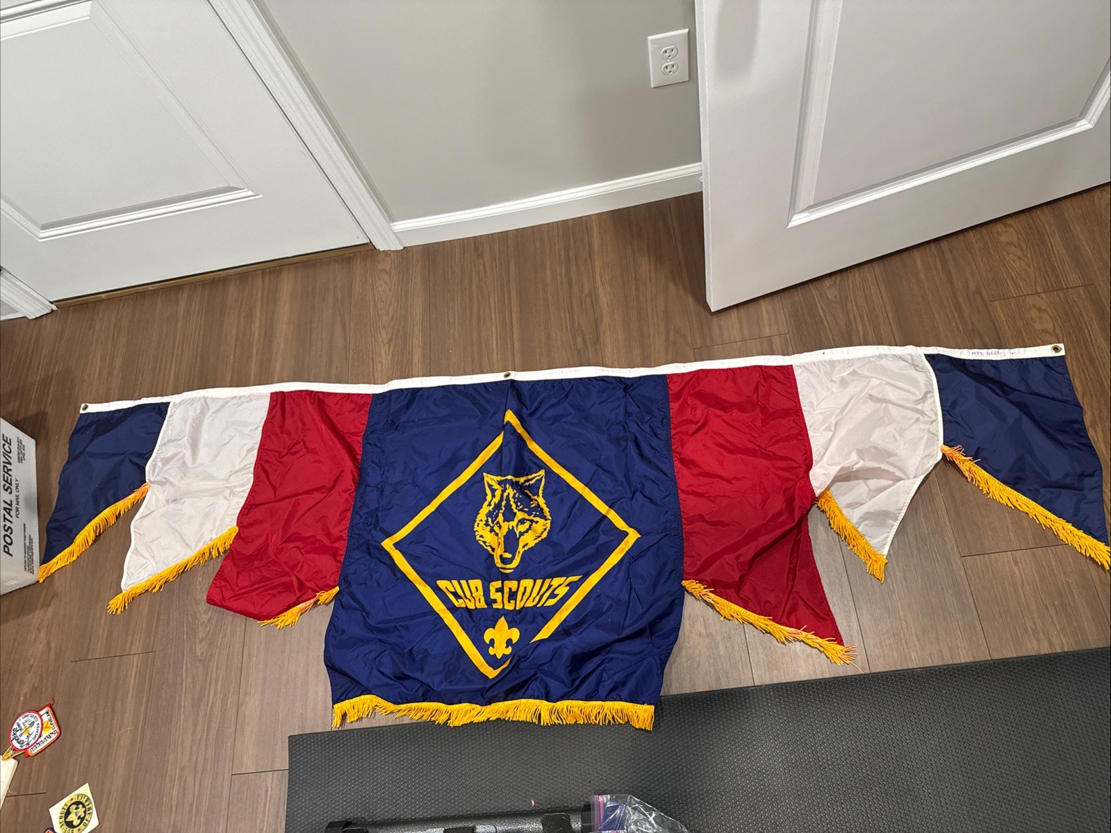 Vintage Cub Scouts Of America Troop Hall Banner Flag 2 1/2ft x 8ft Be Prepared