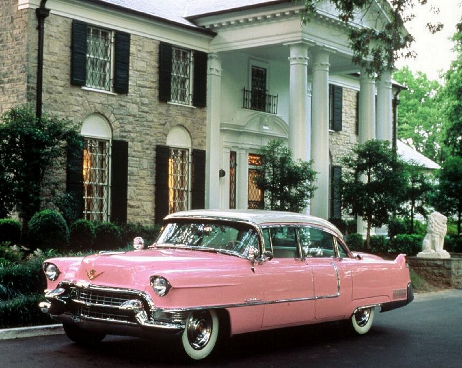 ELVIS PRESLEY Pink Cadillac in Front of GRACELAND Classic Poster Photo 11x17