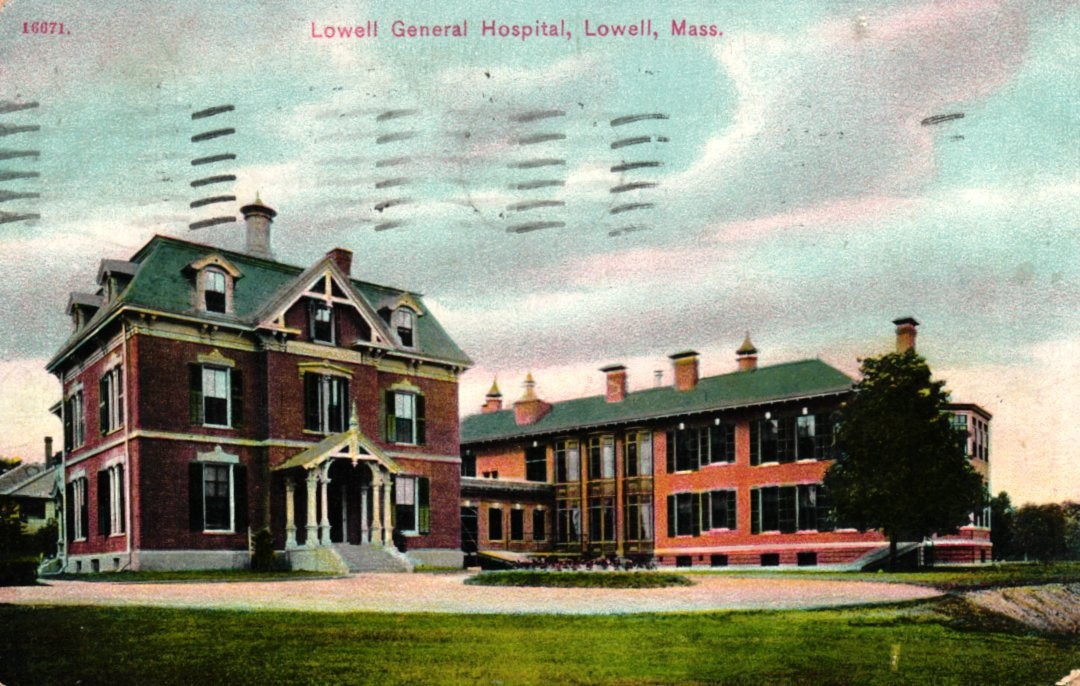 Lowell General Hospital Lowell Massachusetts Vintage Postcard