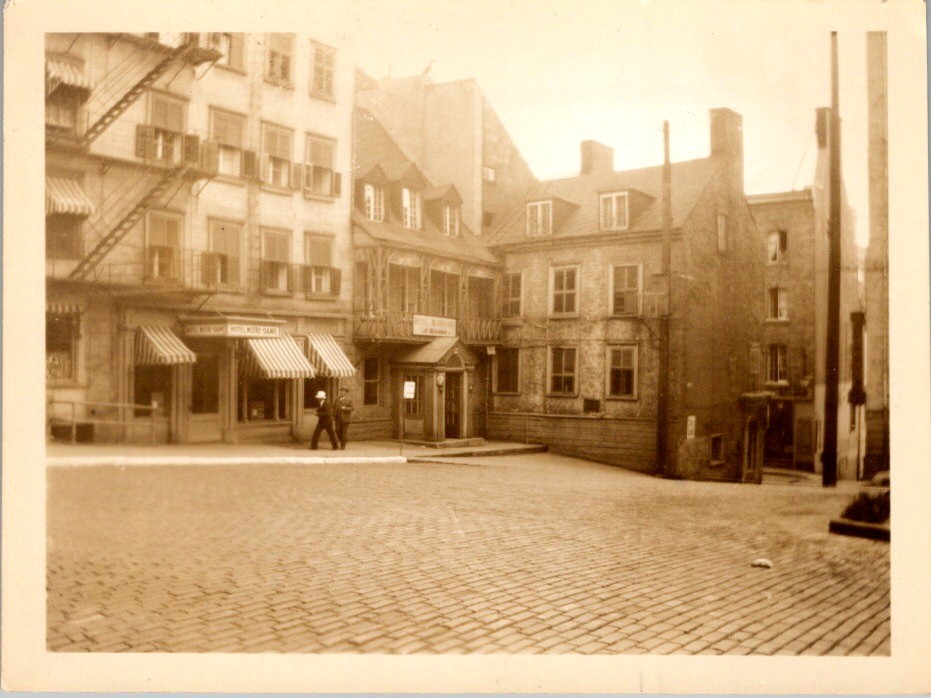 Hotel Notre Dame Street Scene Photograph 1920s Paris Montreal Silver Gelatin