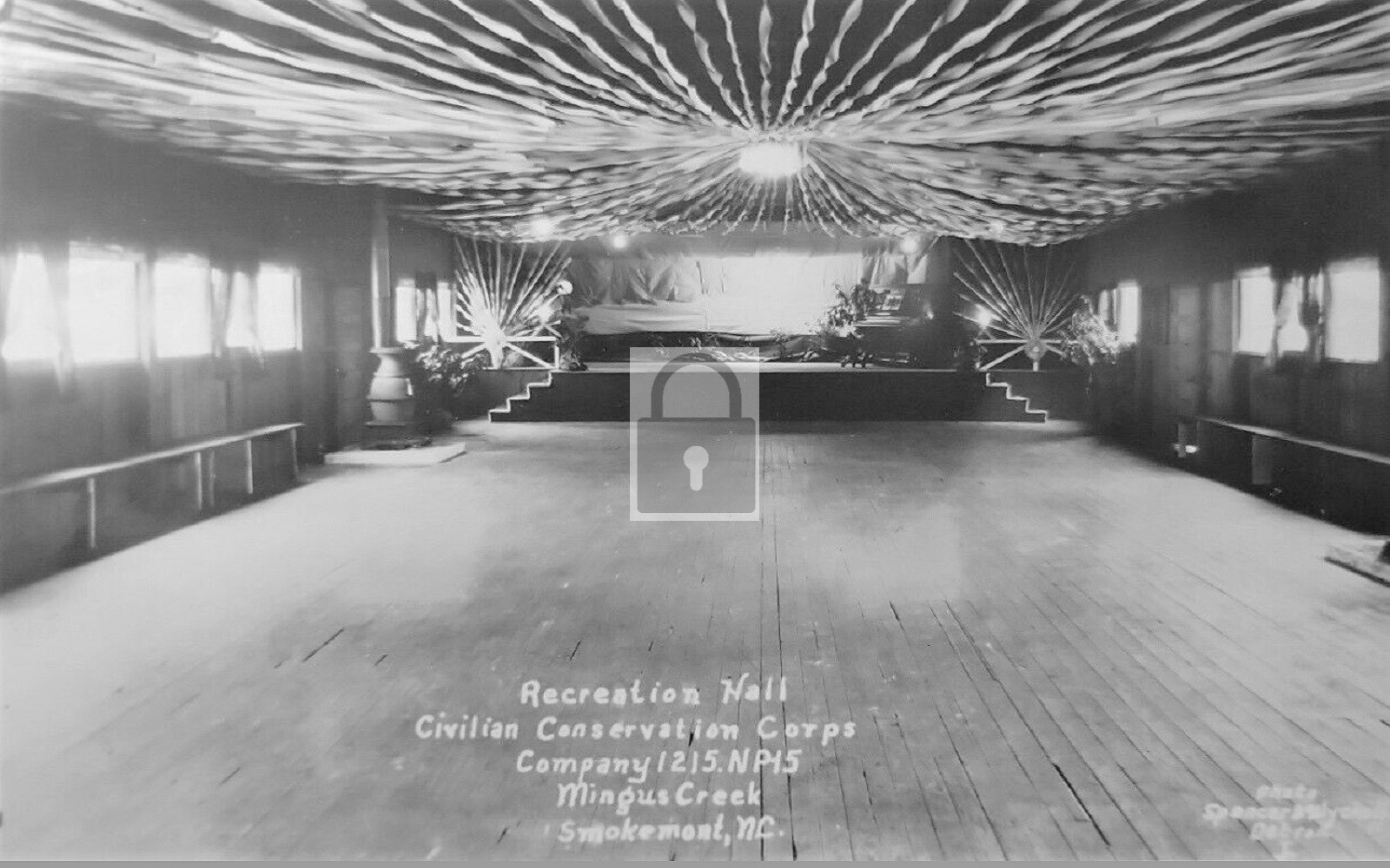 Recreation Hall Civilian Conservation Corps Smokemont North Carolina - Reprint