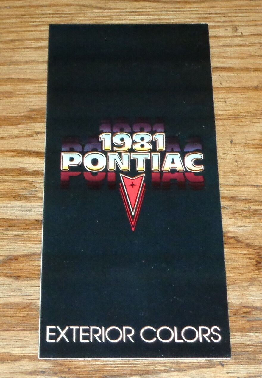 Original 1981 Pontiac Exterior Colors Sales Brochure 81 Firebird Grand Prix 
