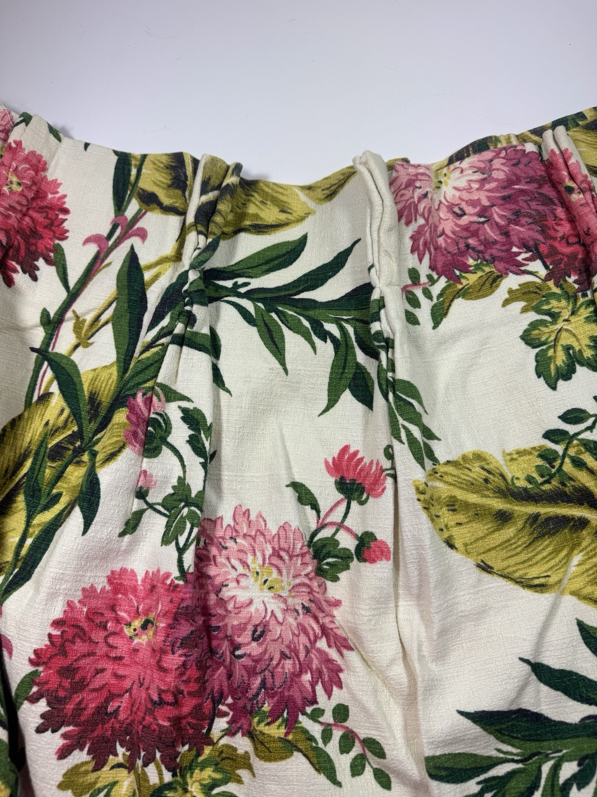 Vintage 1930s - 50s  Barkcloth  Three 26” x 86” Curtains/Panels – Near MINT