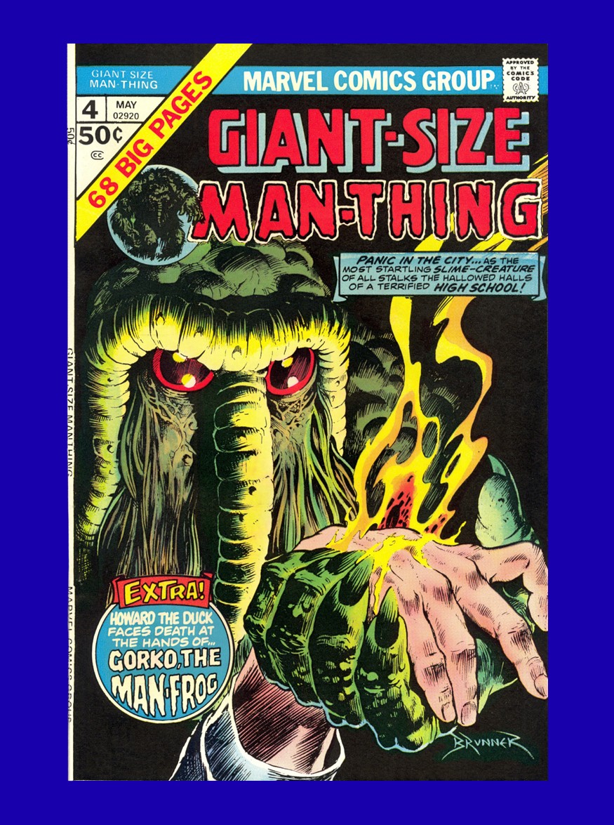 Giant-Size Man-Thing #4 - 1st Howard the Duck Solo Story - Brunner - 1975 9.4 NM