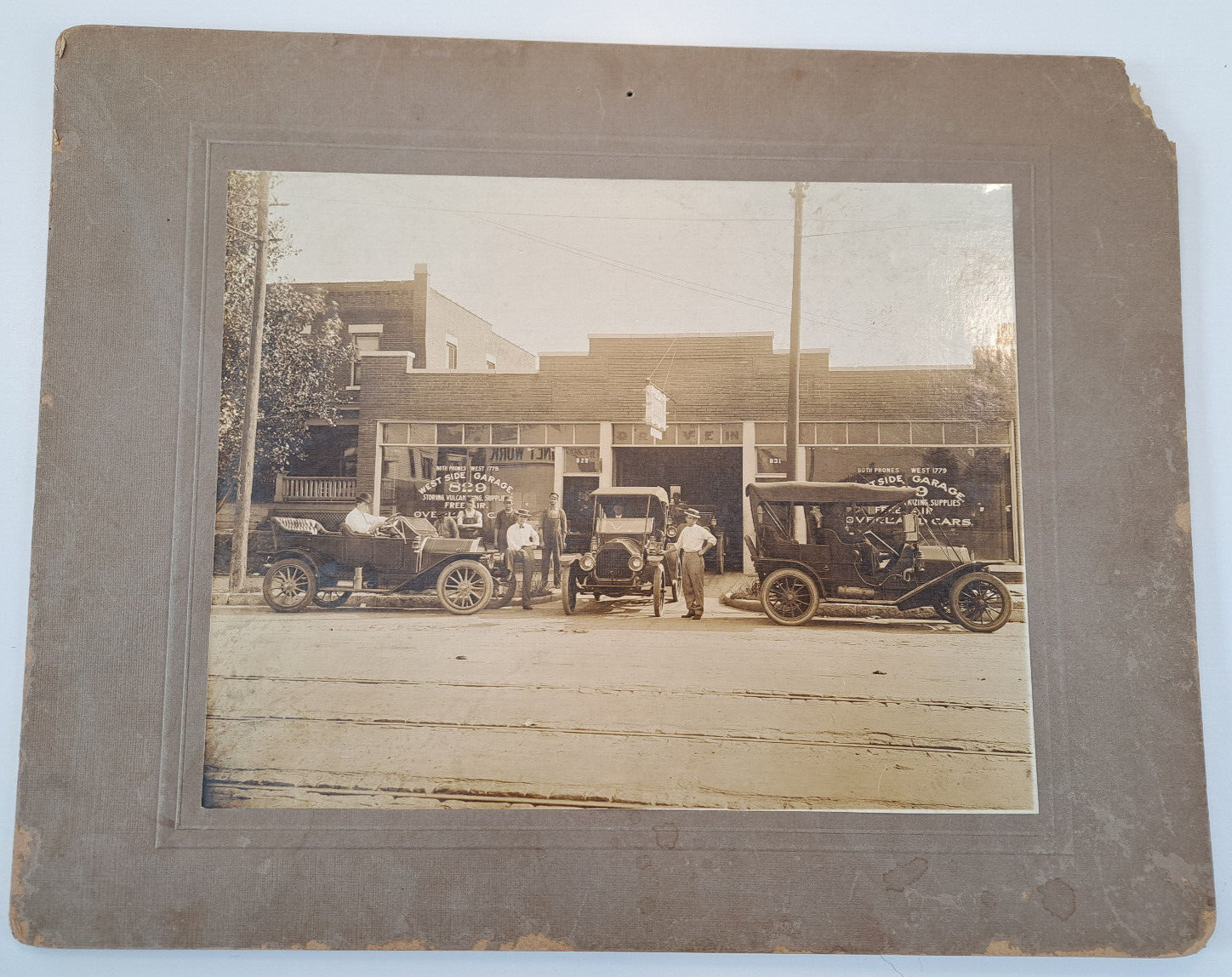 1910 WILLYS OVERLAND car dealer photo Kansas City BRASS ERA automobile dealer