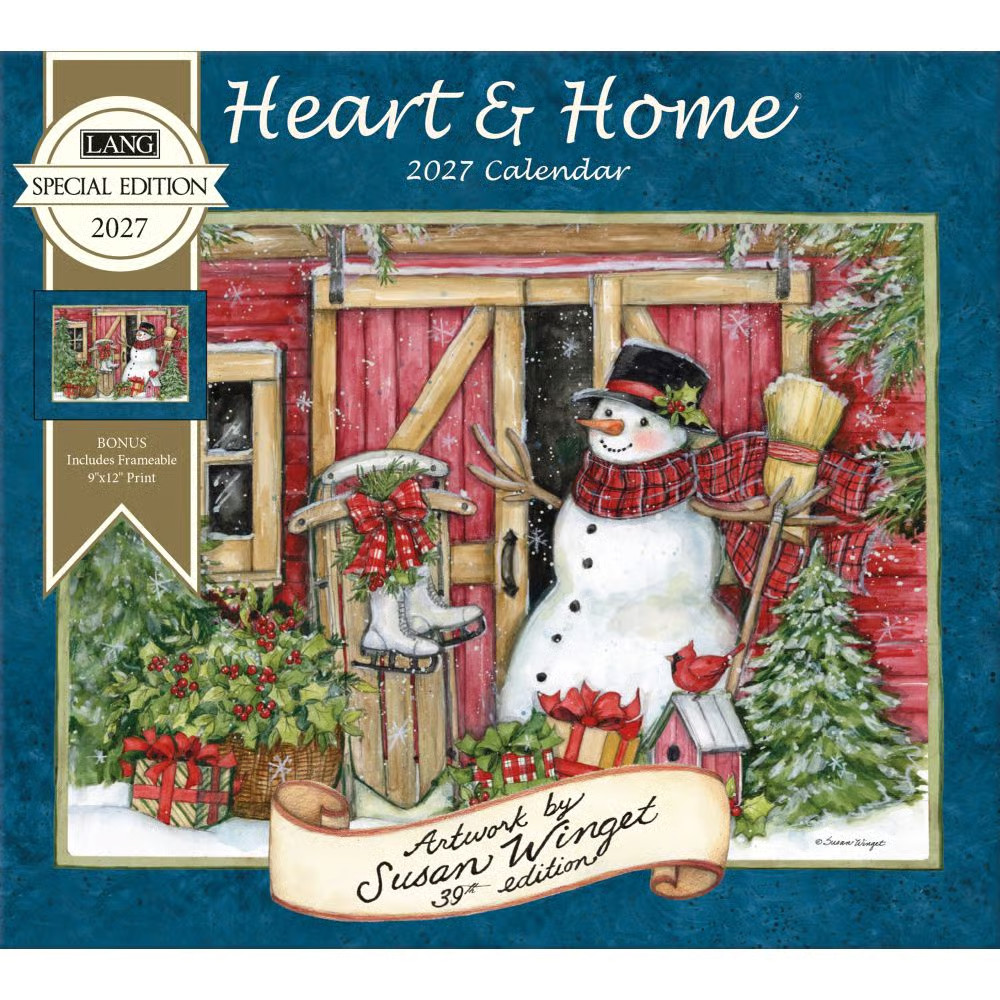 Lang Brands,  Heart & Home Special Edition 2027 Wall Calendar by Susan Winget