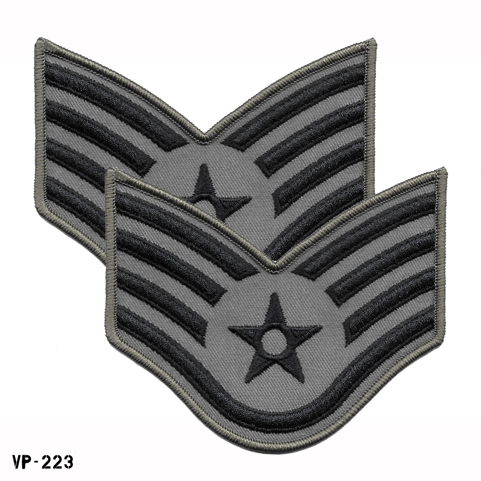 Air Force Embroidered Chevron Patches ~ E5 Staff Sergeant ~ Male ~ ABU ~ NEW