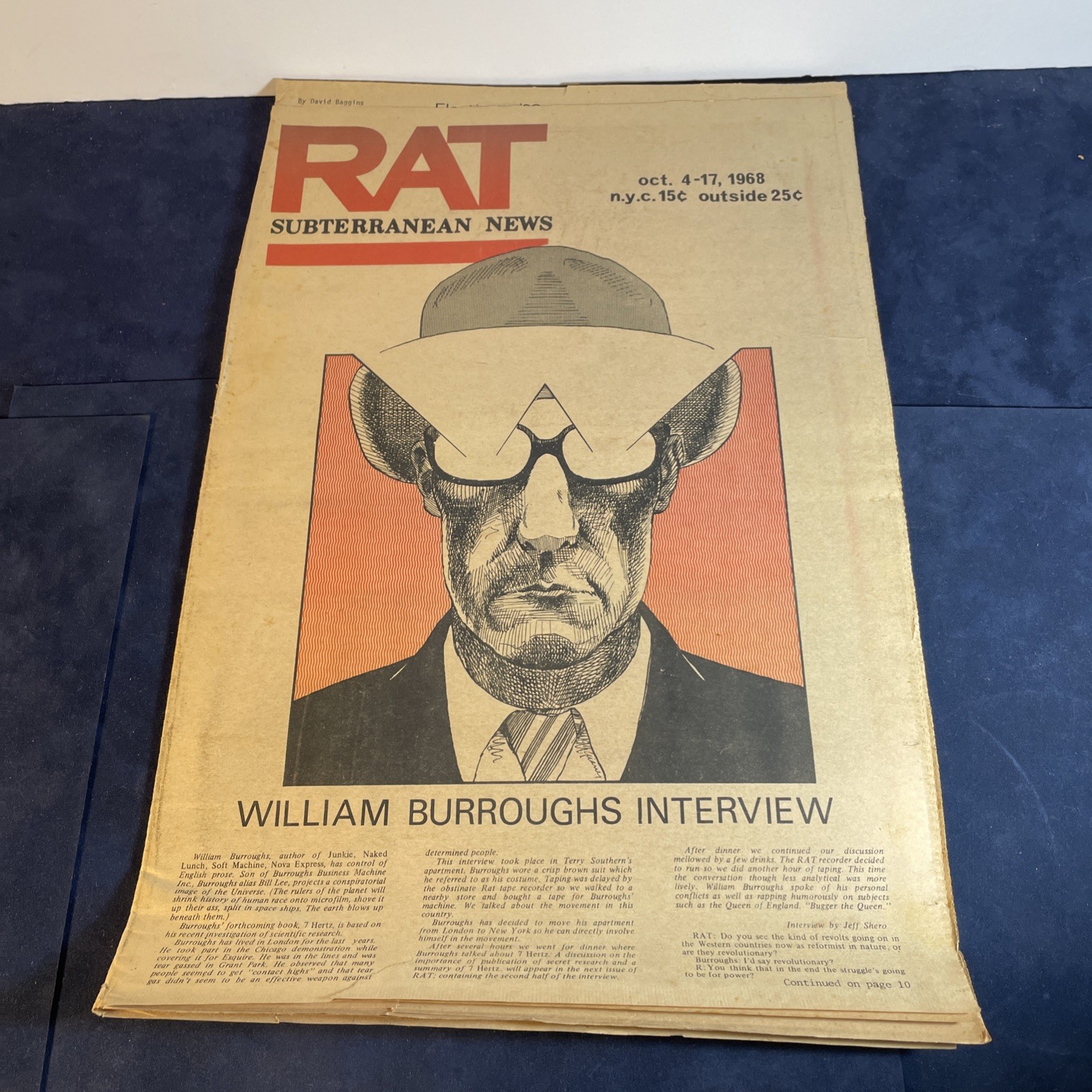 The RAT Subterranean News October 1968 Burroughs Part 1 Underground Newspaper