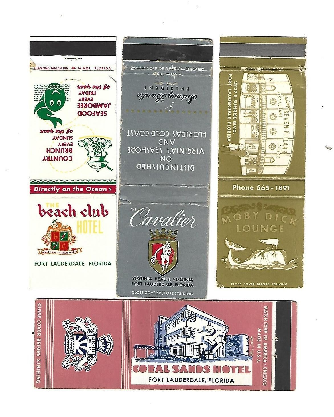 4 Fort Lauderdale, Florida  Matchcovers
