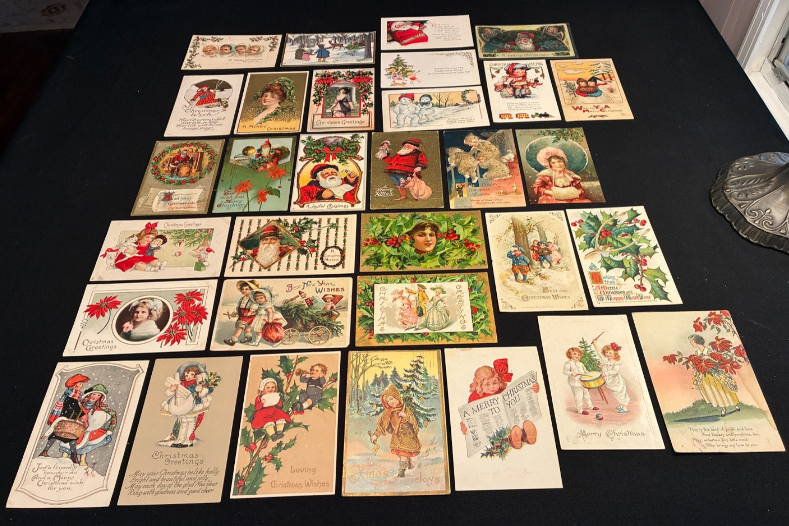 32 SANTA CLAUS Christmas Victorian Children Vintage Postcards Winch Clapsaddle