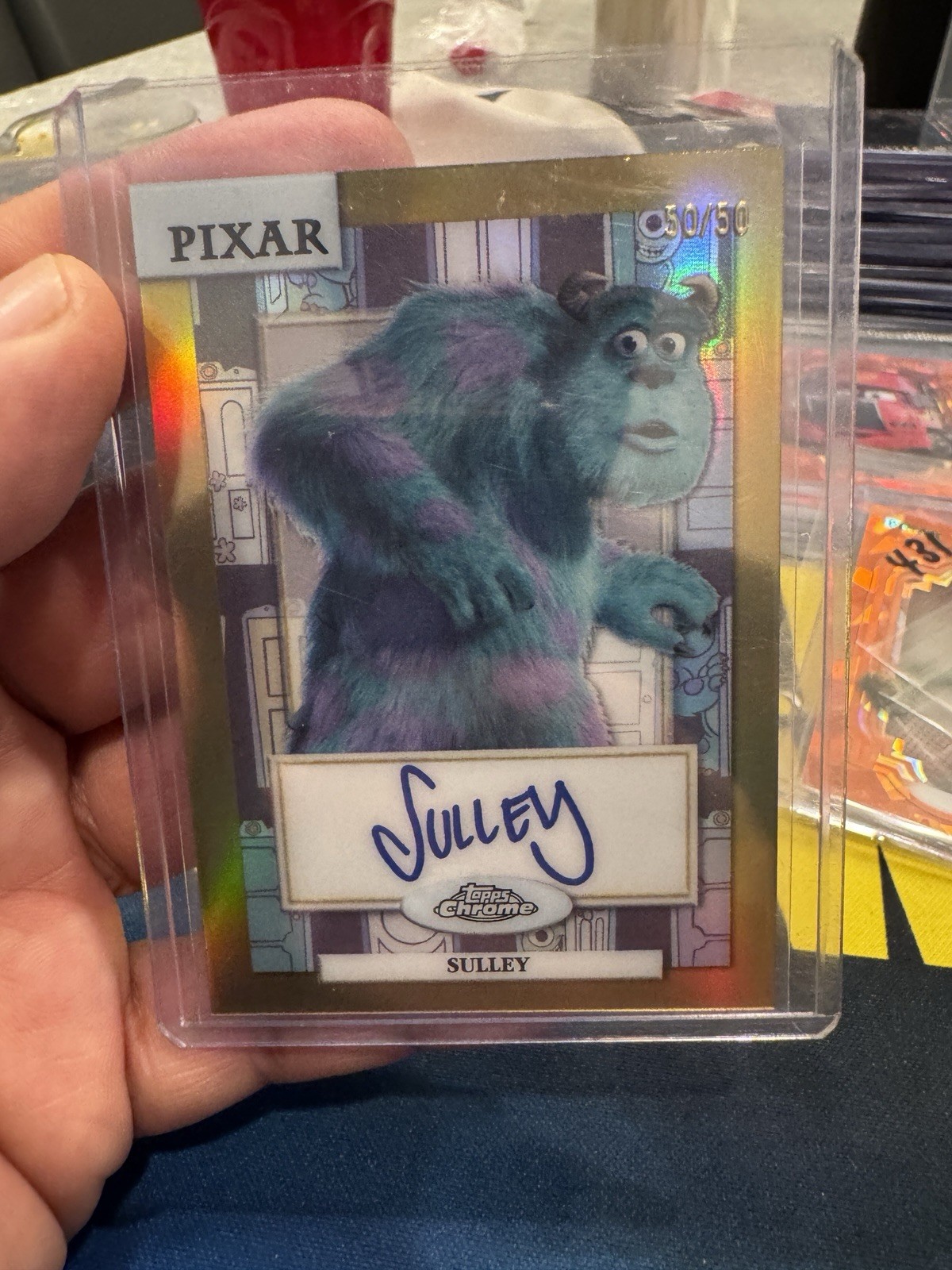 2024 Topps Chrome Disney Gold Refractor /50 Sulley James P Sullivan #87 Auto