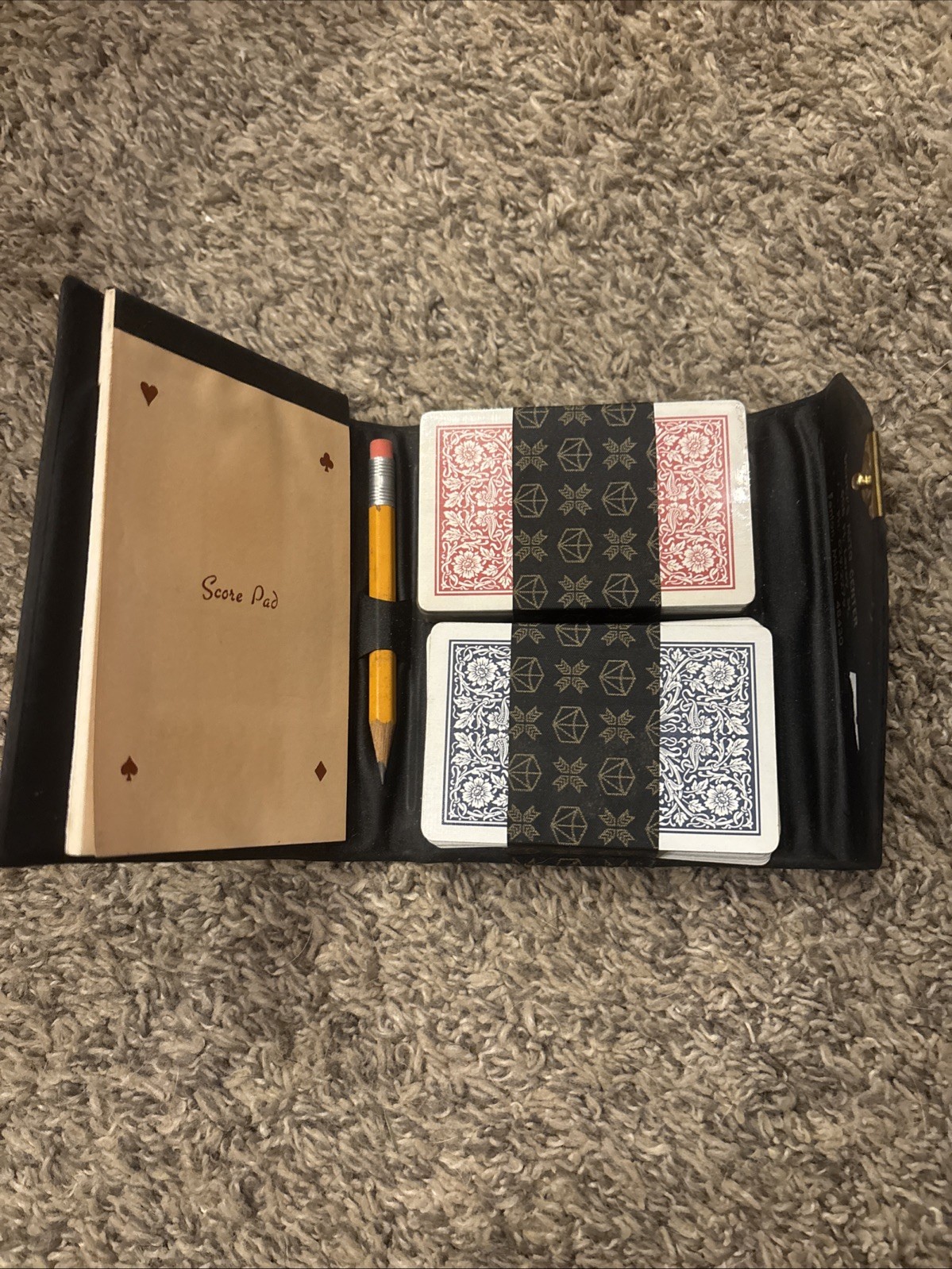 NWOT Vintage Double-deck Playing Cards Travel Set Promotional Dewey’s Fenton, Mi