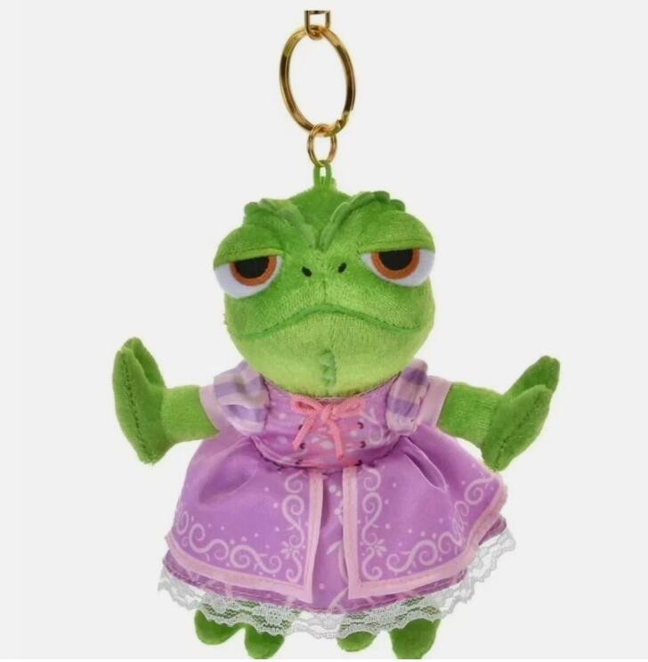 WISHING YOU A LOVELY DAY Pascal Plush Keychain Rapunzel dress Toy