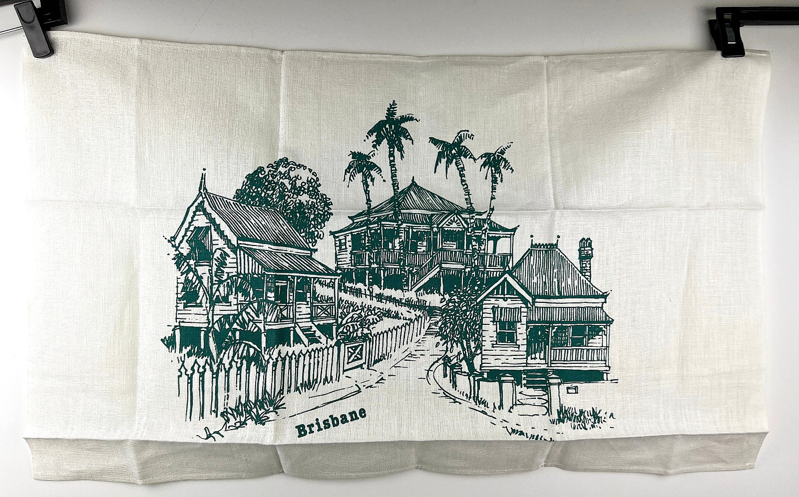 NWOT VTG Brisbane, Austrailia Linen Tea Towel