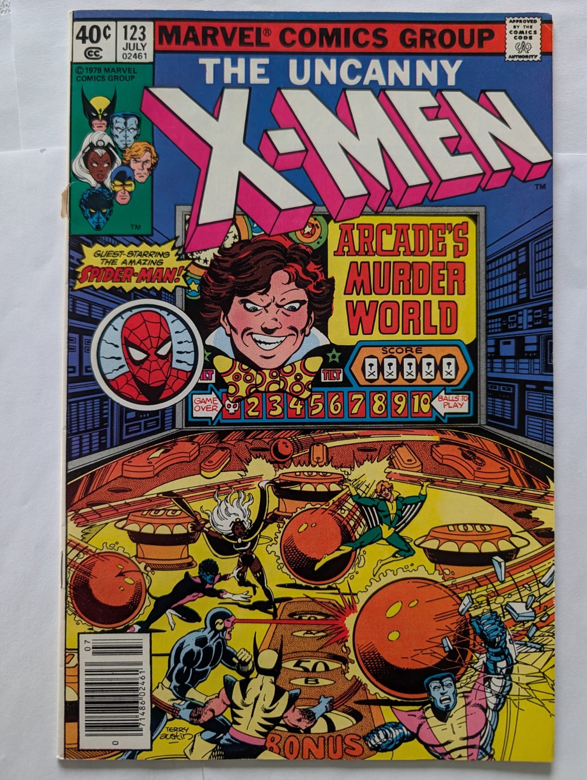 Uncanny X-Men #123 1979 Marvel Newsstand Claremont Byrne Arcade Spider-Man FN+