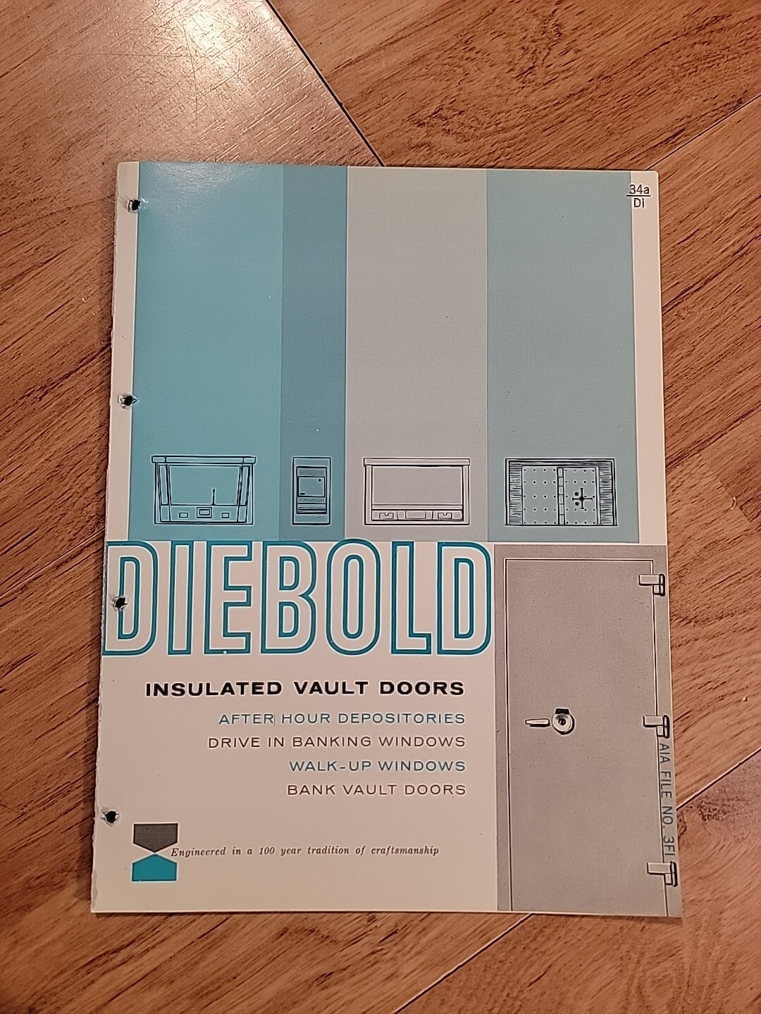 1960's Diebold Bank Equipment Brochure Booklet vault drive up window