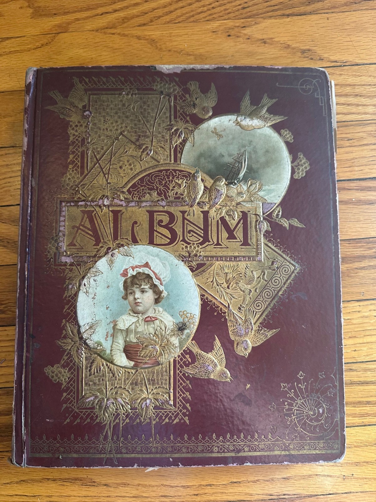 Late Victorian scrapbook w/ parts of other scrapbooks