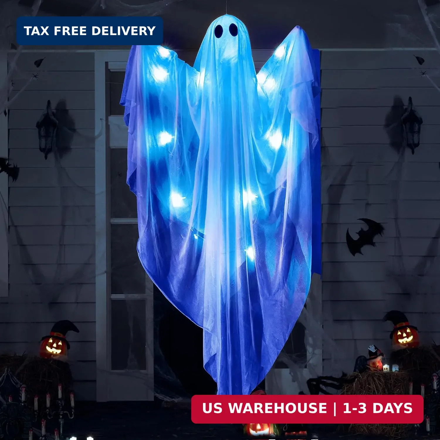 JOYIN Halloween Hanging Light up Ghost, 47