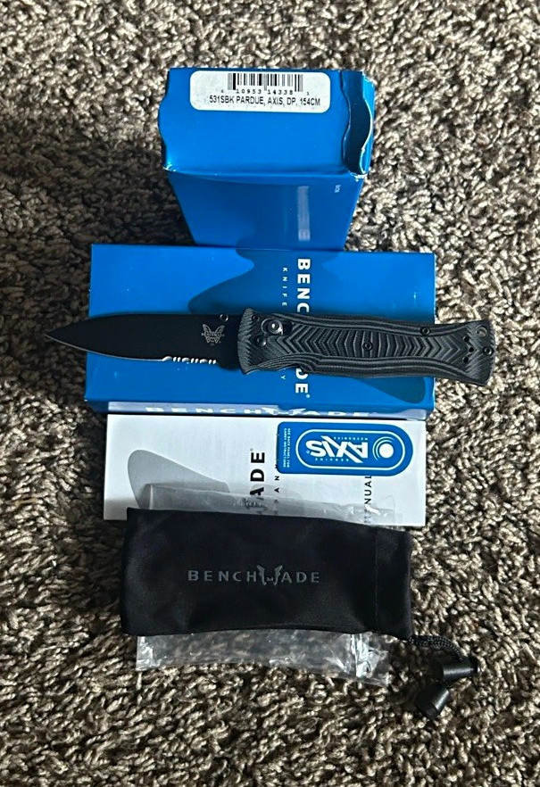 Benchmade Pardue 531SBK Axis Lock 154CM New Old Stock🌟