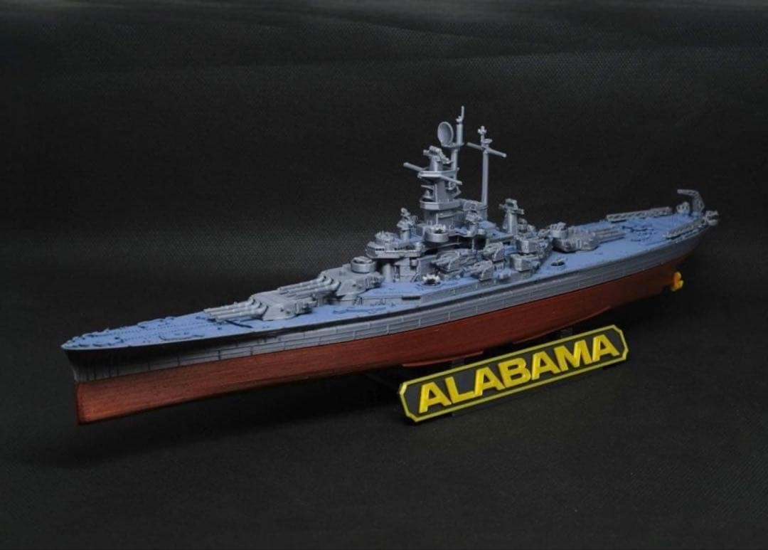 impressive 35cm battleship USS Alabama BB-60 assembly kit 1/625 navy #45bb51