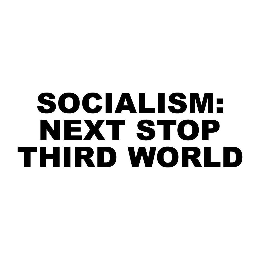 Socialism Next Stop Third World Sticker Decal Sticker Black Die Cut Vinyl