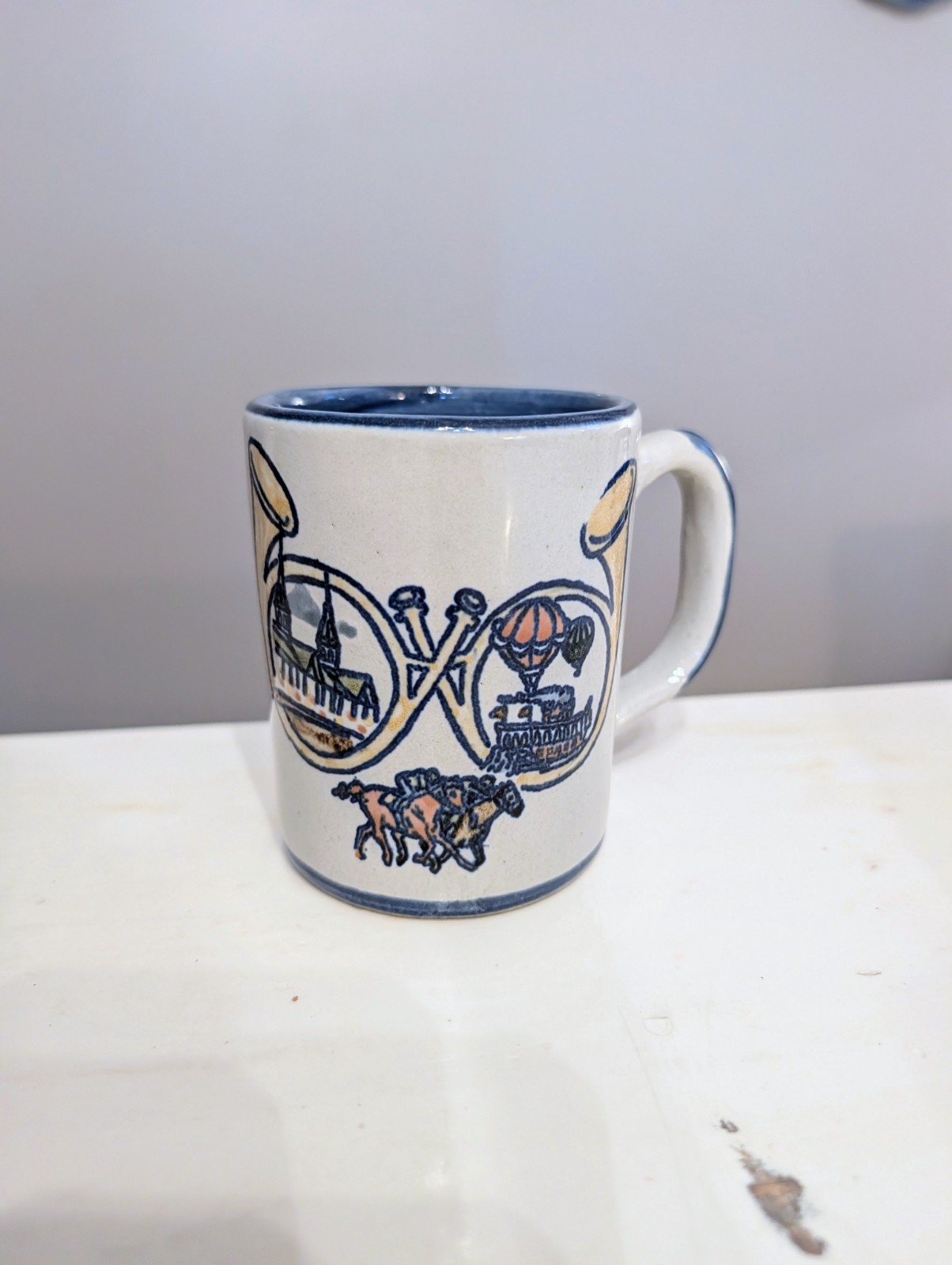 VTG Kentucky Derby 111th Churchill Downs Mug Louisville Stoneware Horse Cup