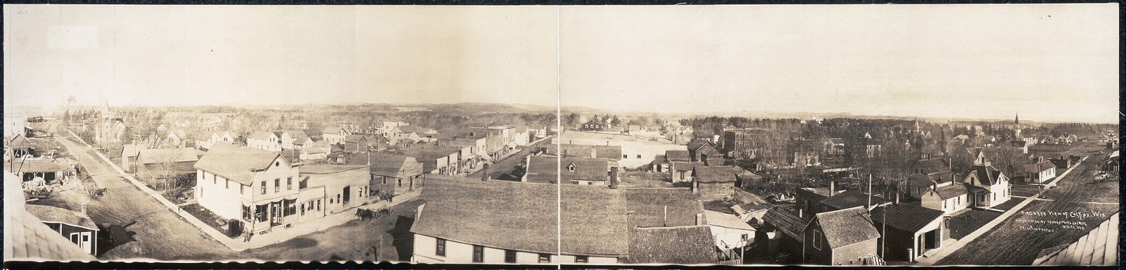 Photo:Colfax Wisconsin 1912 Bird\'s Eye View Panorama Townscape