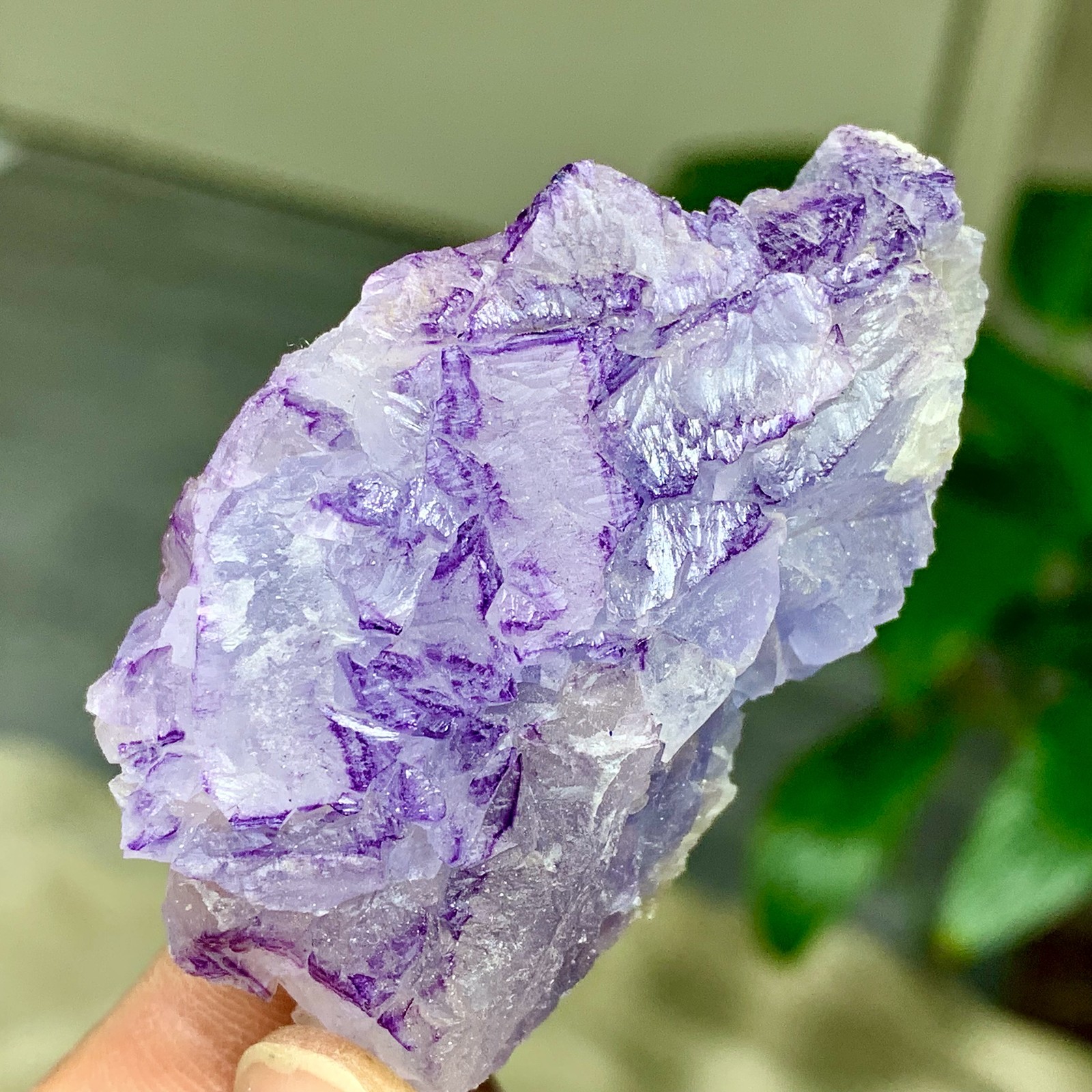 56G RareYunNan Purple Fluorite Coexists with Spherical Calcite NewCollectible
