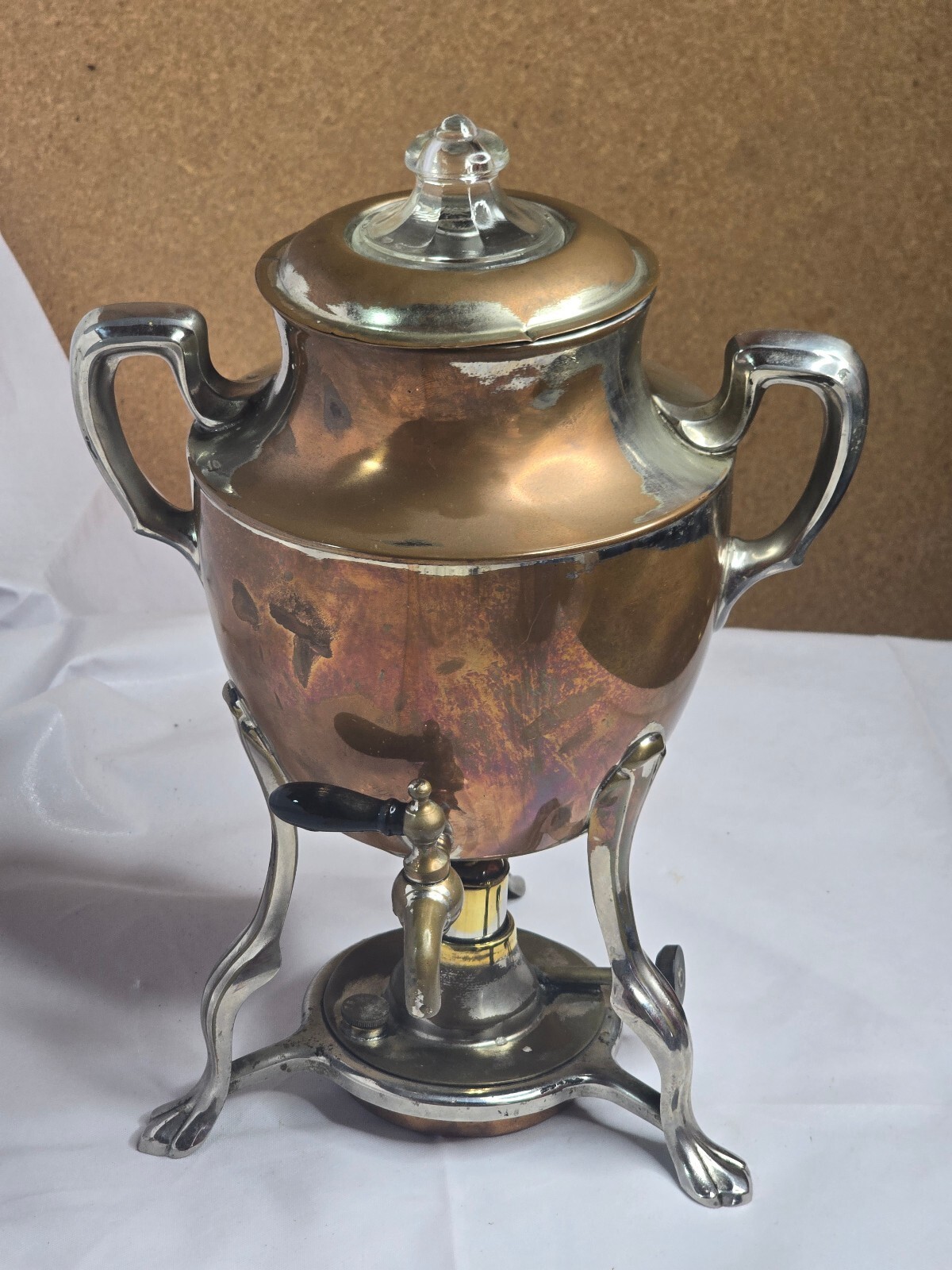 Antique Royal Rochester 7 Cup Coffee Urn No 3362 Pat 1912 Samovar Spirit Burner