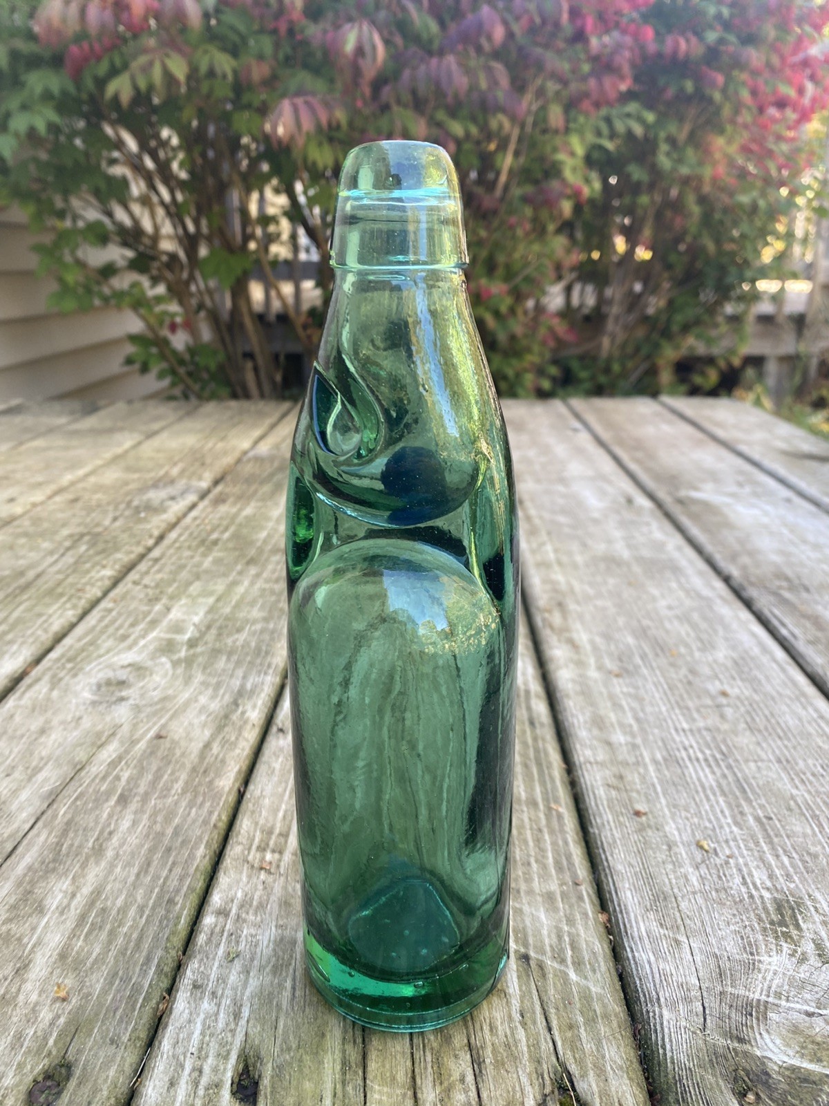 Antique Early 1900 Victory Codd Neck Marble Codswallop Green Glass Soda Bottle