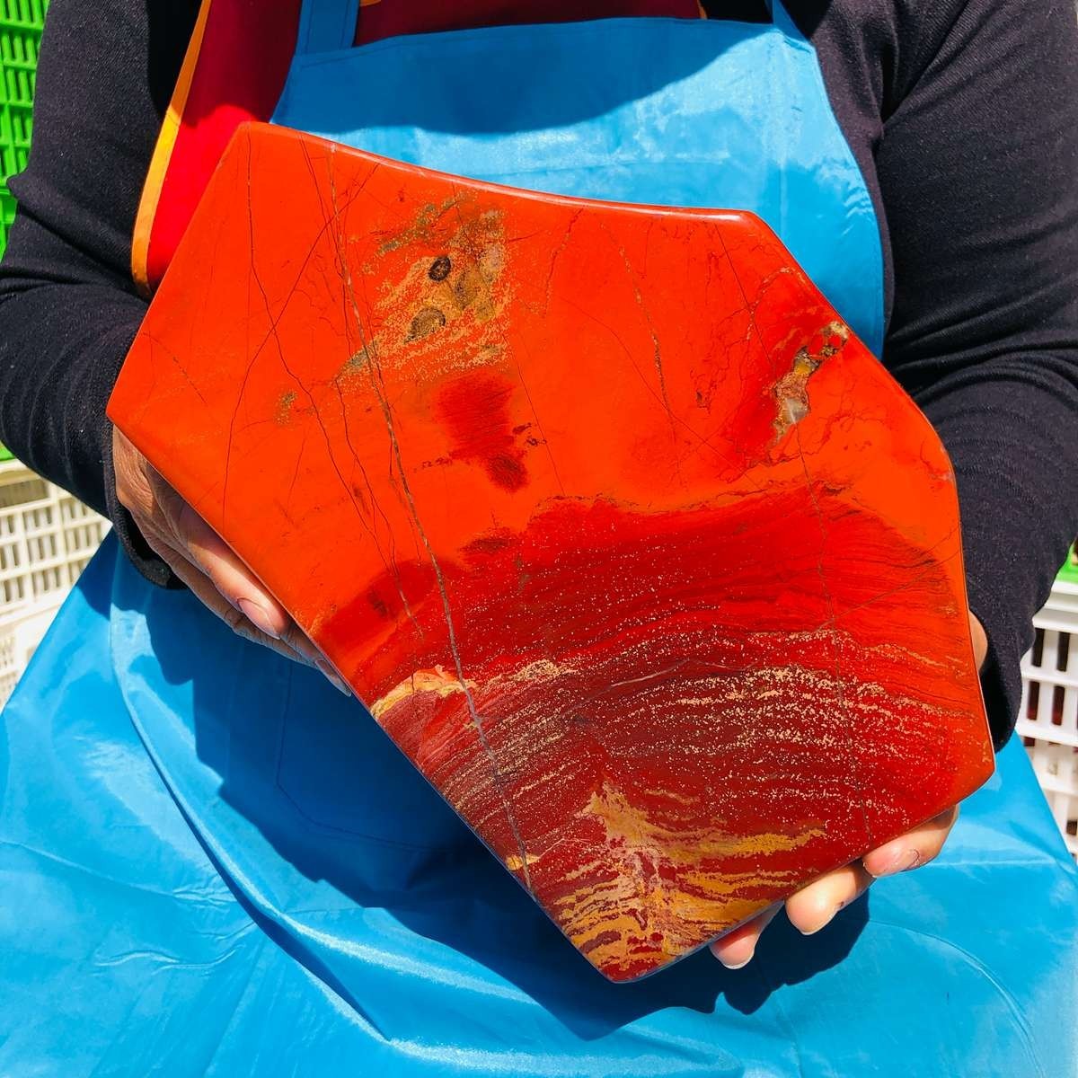 14.36LB Large Natural Red Jasper ore standard Quartz Crystal Healing Sample 4439
